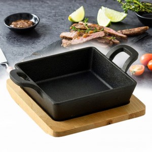 TRAVESSA QUADRADA GOURMET DE FERRO FUNDIDO PRETO