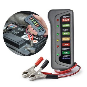 VERIFICADOR DE BATERIA E ALTERNADOR DIGITAL LED 12V