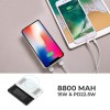BATERIA EXTERNA UNIVERSAL FAST CHARGE 88000MAH COM CARREGAMENTO SEM FIO DE 15W