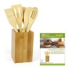 UTENSÍLIOS PARA COZINHA DE BAMBU - 5 PEÇAS