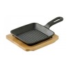 FRIGIDEIRA QUADRADA GOURMET DE FERRO FUNDIDO PRETO