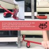 KIT DE ELEVAÇÃO E MOVIMENTAÇÃO DE MOBILIARIO - 5 PEÇAS