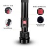 LANTERNA LED PREMIUM RECARREGÁVEL COM ZOOM