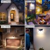 LUZ LED SOLAR DE PAREDE COM SENSOR DE MOVIMENTO - 100 LEDS