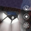 LUZ LED SOLAR DE PAREDE COM SENSOR DE MOVIMENTO - 100 LEDS