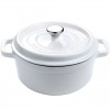 TACHO COCOTTE DE FERRO FUNDIDO BRANCO - 22 CM