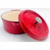 TACHO COCOTTE DE FERRO FUNDIDO VERMELHO - 22 CM