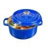 TACHO COCOTTE DE FERRO FUNDIDO AZUL - 24 CM