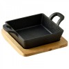 TRAVESSA QUADRADA GOURMET DE FERRO FUNDIDO PRETO