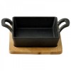 TRAVESSA QUADRADA GOURMET DE FERRO FUNDIDO PRETO