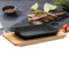TRAVESSA RETANGULAR GOURMET DE FERRO FUNDIDO PRETO