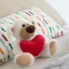 Urso de Peluche com Coração - Branco
