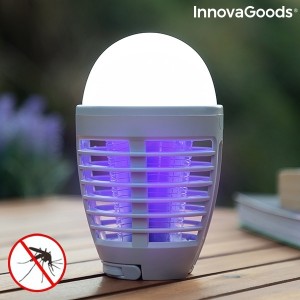 LÂMPADA ANTIMOSQUITOS RECARREGÁVEL COM LED 2 EM 1