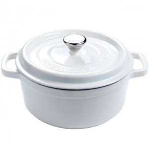 TACHO COCOTTE DE FERRO FUNDIDO BRANCO - 22 CM