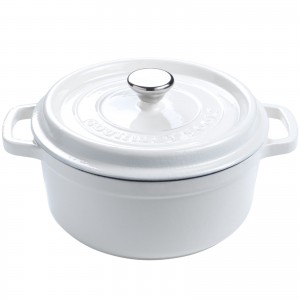 TACHO COCOTTE DE FERRO FUNDIDO BRANCO - 24 CM