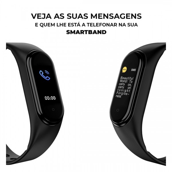 BRACELETE RELÓGIO M5 - MEDIÇÃO DE PULSAÇÃO, PRECISÃO ARTERIAL E OXIGÉNIO