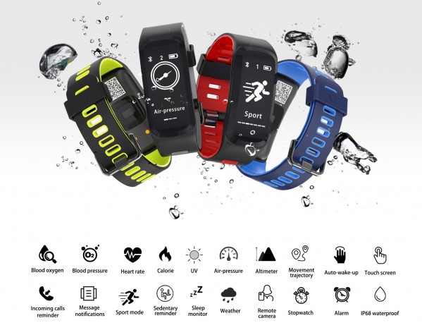 Bracelete Relógio F4 com Bluetooth 4.0 - IP68 à prova d’água