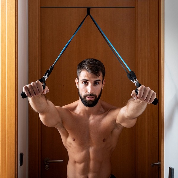ELÁSTICOS RESISTENTES COM ACESSÓRIOS E GUIA DE EXERCÍCIOS