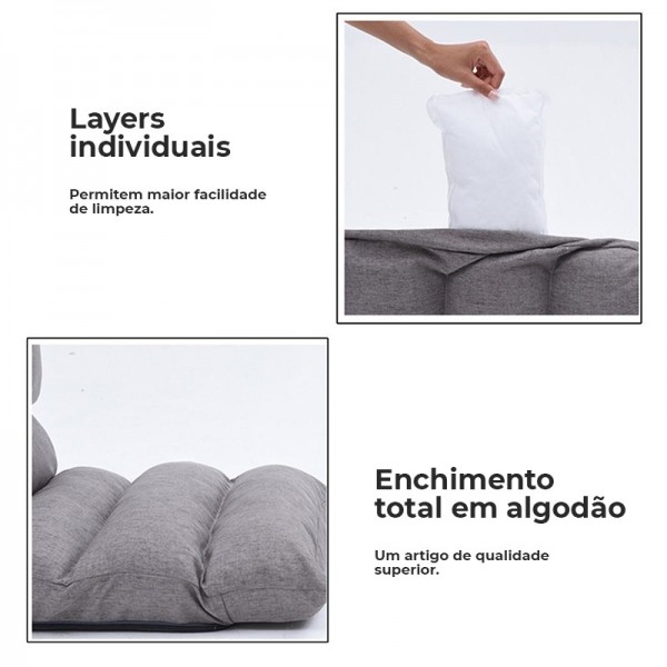 LAZY SOFÁ TATAMI DOBRÁVEL - 5 CORES