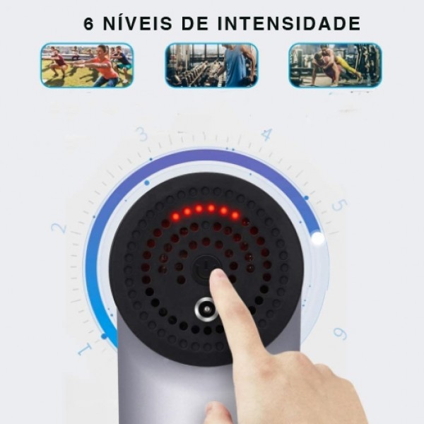 PISTOLA DE MASSAGEM PARA RECUPERAÇÃO MUSCULAR E RELAXAMENTO
