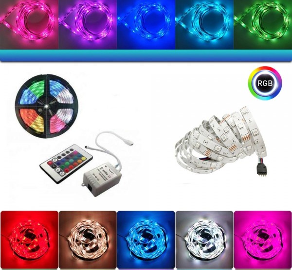 ROLO DE FITA LED 15 METROS RGB COM COMANDO
