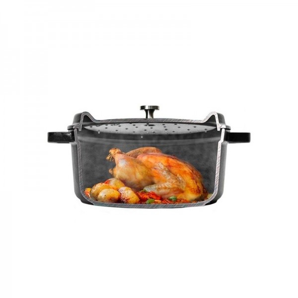 TACHO COCOTTE DE FERRO FUNDIDO VERMELHO - 24 CM