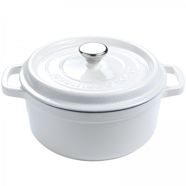TACHO COCOTTE DE FERRO FUNDIDO BRANCO - 24 CM