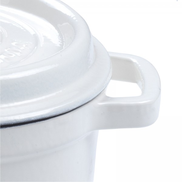 TACHO COCOTTE DE FERRO FUNDIDO BRANCO - 24 CM
