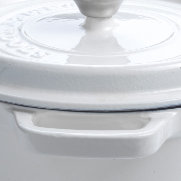TACHO COCOTTE DE FERRO FUNDIDO BRANCO - 24 CM